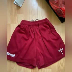 holstrength double mesh shorts - red